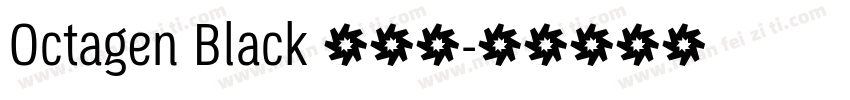 Octagen Black 黑斜体字体转换